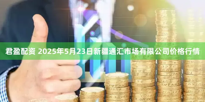君盈配资 2025年5月23日新疆通汇市场有限公司价格行情